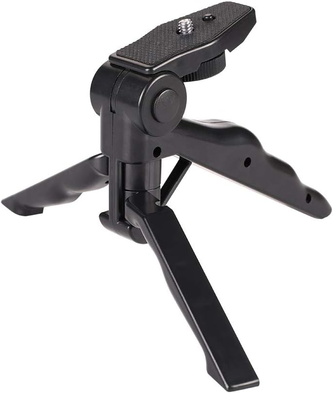 Beeiee Soporte de mesa trípode para cámara con tornillo de 14″ para cámaras DSLR