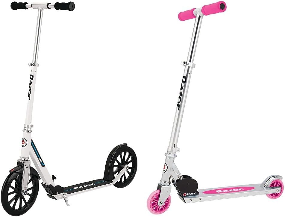 Razor Patinete A6 Kick para niños de 8 años en adelante, manillar extra alto y cubierta más larga, ruedas de uretano de 10 pulgadas, tecnología