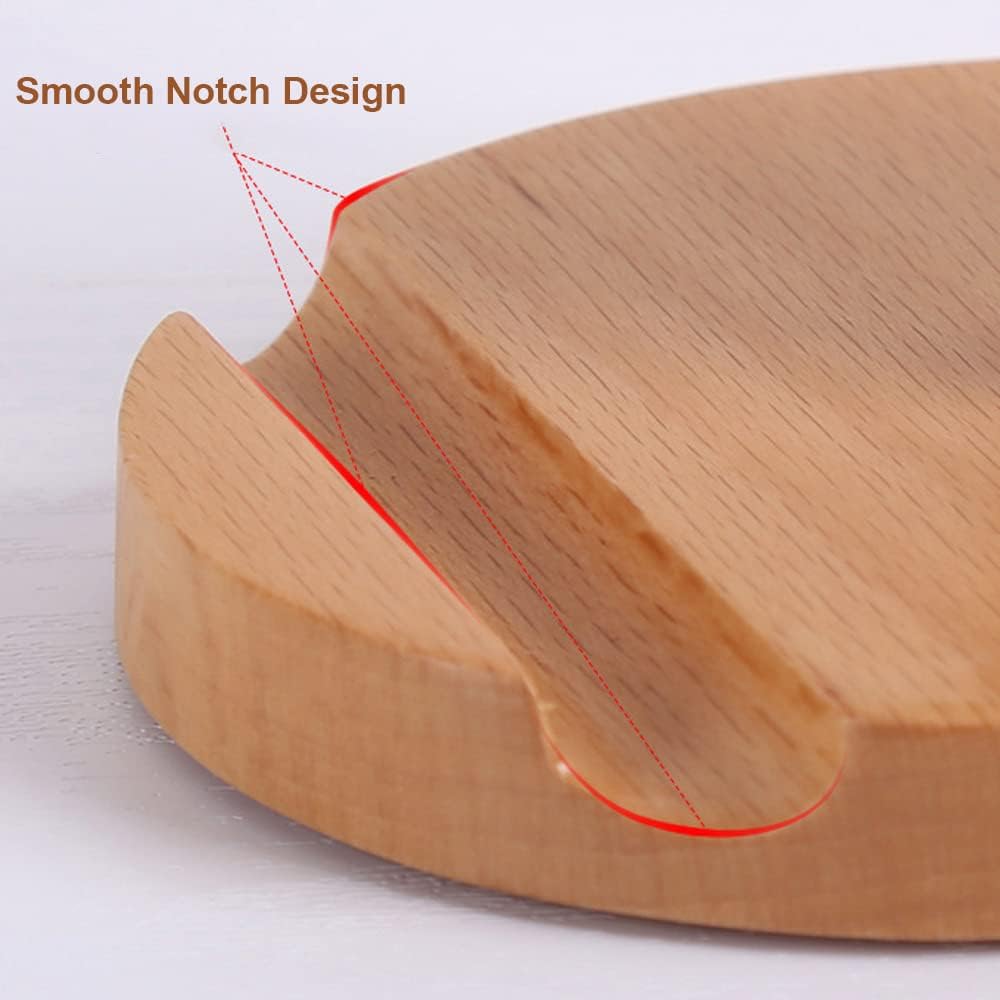 PBQOA Soporte para teléfono celular de 4 pulgadas, soporte de escritorio de madera para todos los teléfonos móviles, lindos animales, perros,