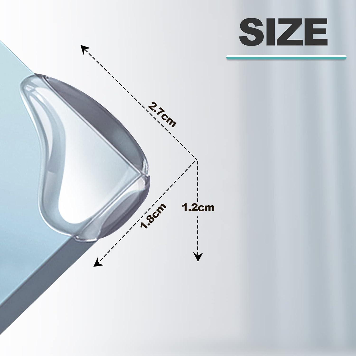Paquete de 8 protectores de esquina transparentes para esquinas a prueba de bebés, parachoques para lesiones en la cabeza de niños, mesas, muebles y