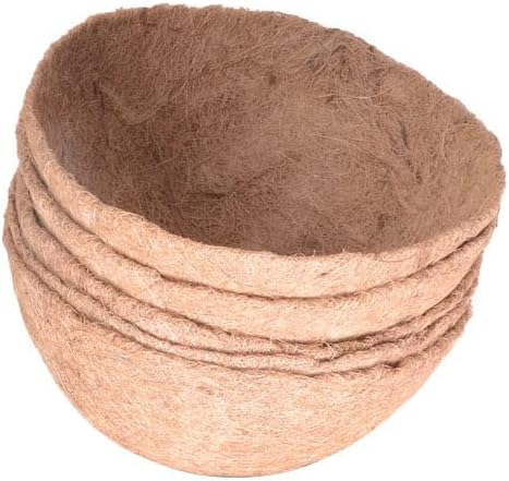 Paquete de 3 revestimientos redondos de coco para maceteros redondos de fibra de coco, repuesto de cáscara de coco para plantar macetas de jardín