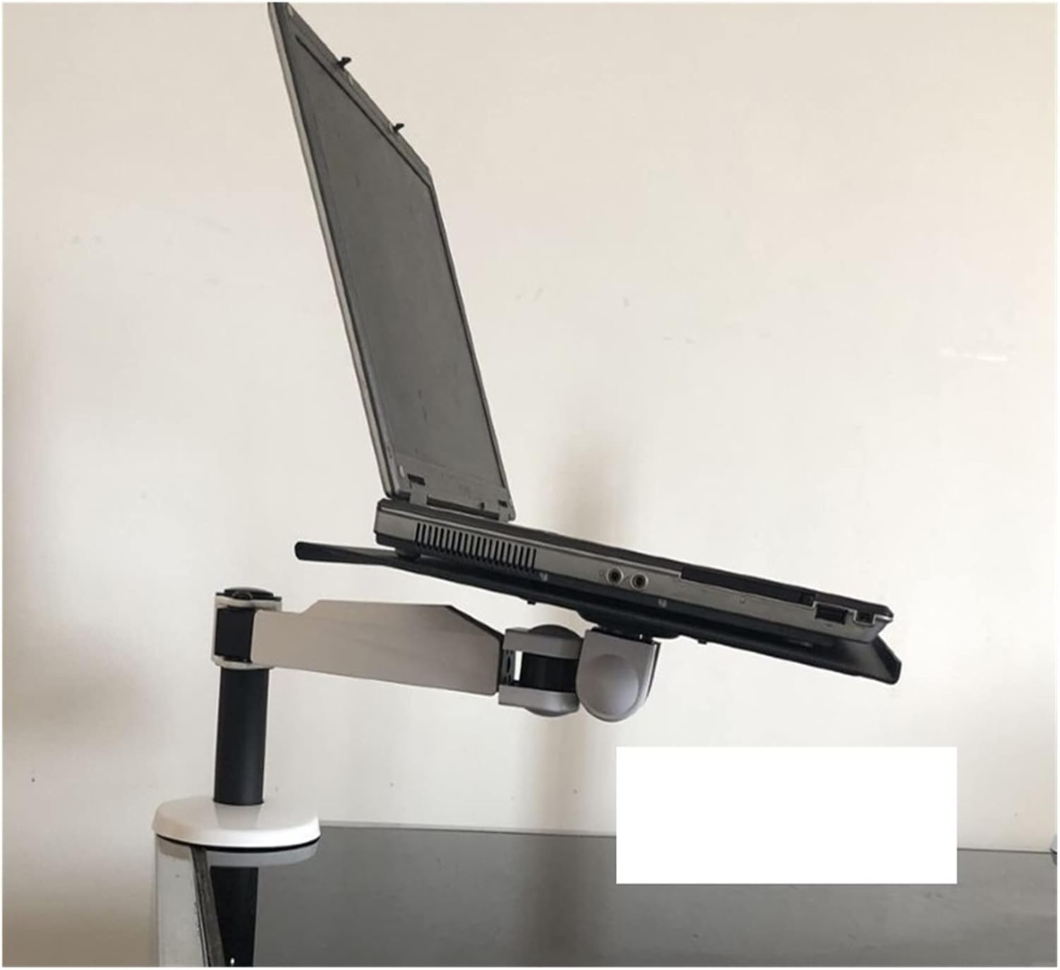 TK501-LP60 Soporte de abrazadera giratoria de movimiento completo Soporte de bandeja de acero para computadora portátil Soporte de escritorio de