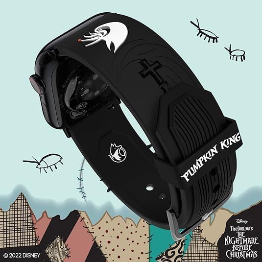 The Nightmare Before Christmas – Colección de correas de reloj inteligente con licencia oficial, compatible con todos los tamaños y series de Apple