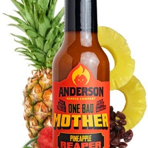 Anderson Pepper Company – Salsa picante One Bad Mother – Salsa picante Piña, Carolina Reaper, pasas, vegano, keto, sin gluten, totalmente natural, Anderson Pepper Company – Salsa picante One Bad Mother – Salsa picante Piña, Carolina Reaper, pasas, vegano, keto, sin gluten, totalmente natural,