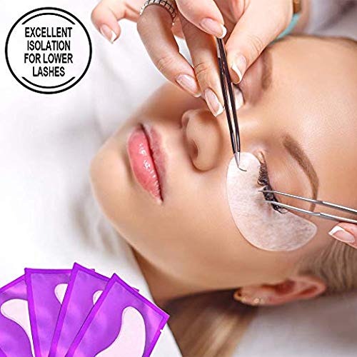 100 pares de parches de gel para extensiones de pestañas, extensiones de pestañas, hidrogel debajo de los ojos, suministros de máscara de ojos de