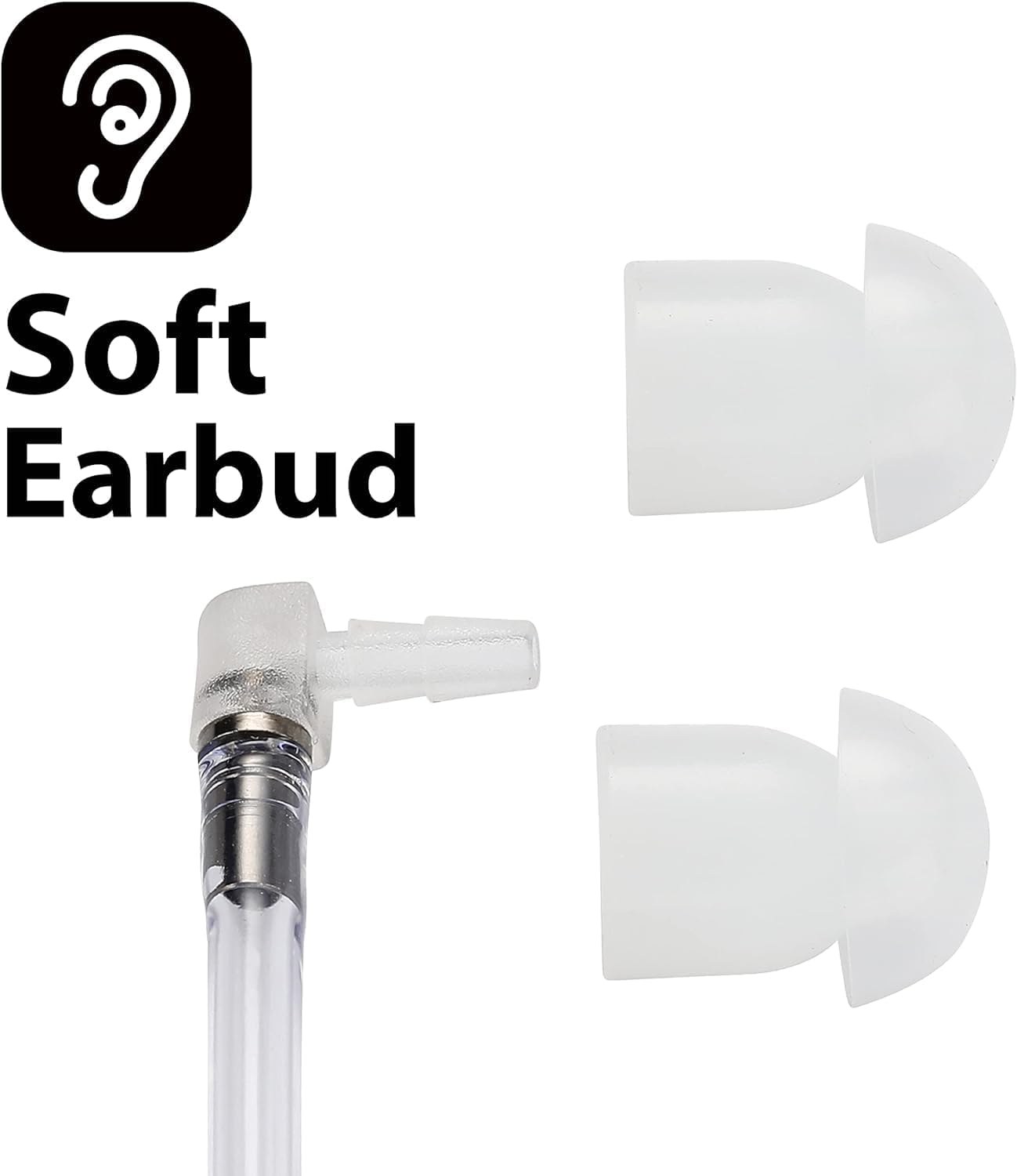 Auricular de policía de 0.138 pulgadas1 pin solo escucha tubo acústico auricular para altavoz remoto micrófono Motorola Kenwood radio de 2 vías FBI