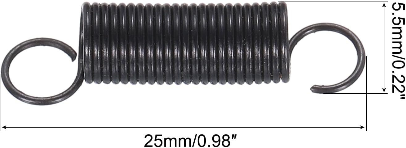 MECCANIXITY Muelle de puerta para horno de microondas, resorte universal de aluminio, 0.276×0.984 in, compatible con estufa de horno, negro, 4