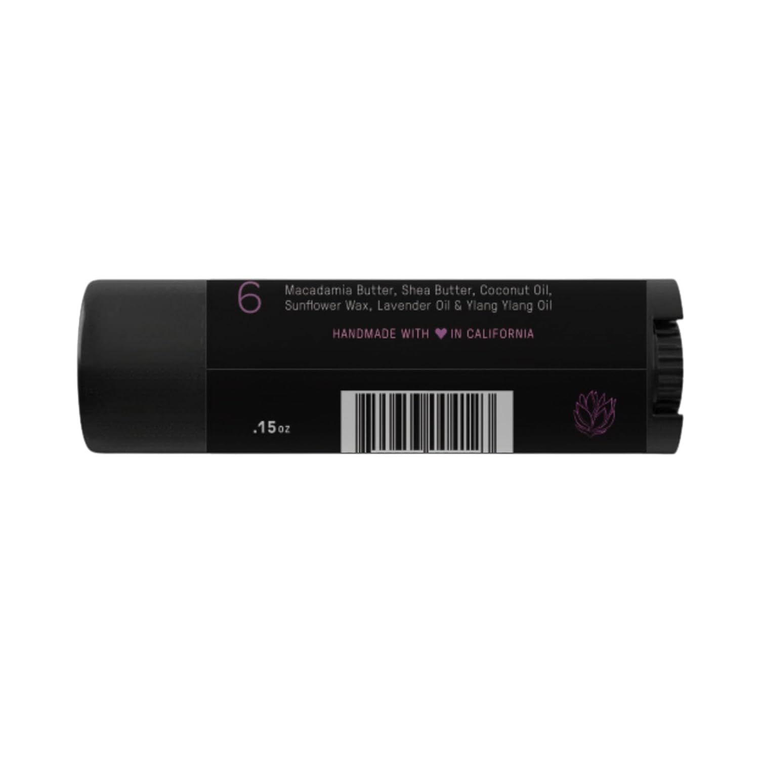 Bálsamo labial de mantequilla labial natural, lavanda, lo suficientemente puro para comer, fabricado con solo 6 ingredientes veganos, cuidado labial