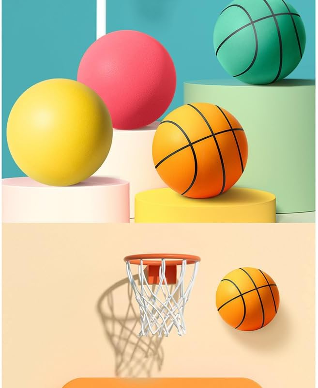 Pelota silenciosa de espuma de alta densidad sin recubrimiento de baloncesto silenciosa pelota de entrenamiento interior baloncesto fácil de agarrar