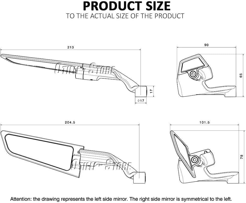 Espejo retrovisor lateral de motocicleta para Yamaha MT-09 MT09 2020-2023 MT 09 SP 2021-2023 MT-07 MT07 MT 07 2021 2022