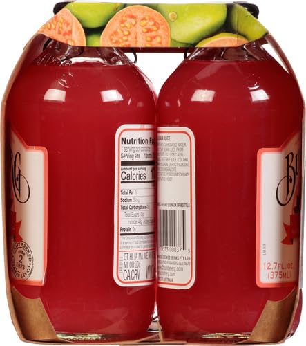 Bundaberg Bebida de frutas espumosas, guayaba, 12.7 onzas líquidas, 4 unidades