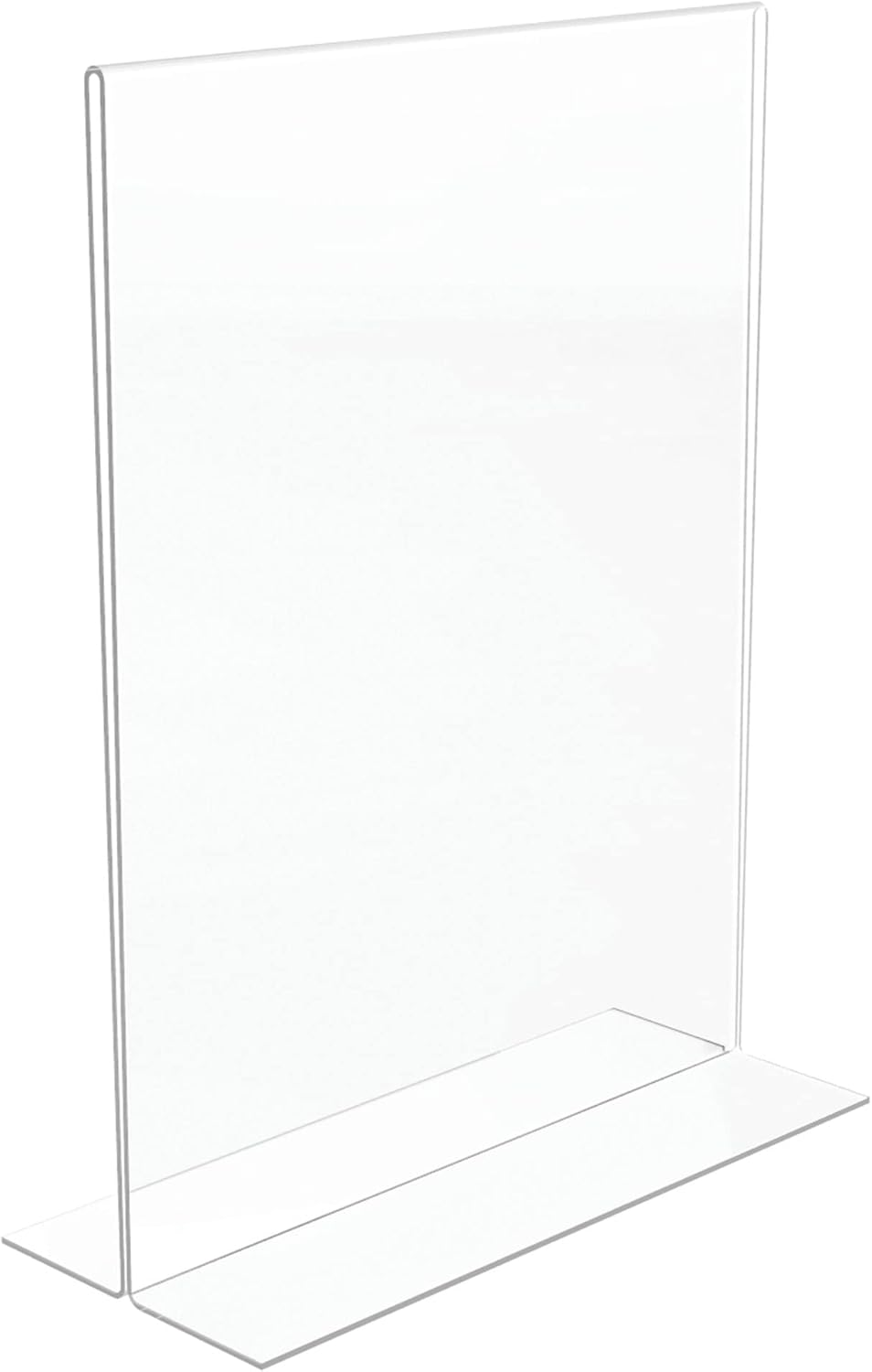 Office Depot Brand Stand-Up Sign Holder, Vertical, 11″H x 8-12″W, Clear, Pack of 4