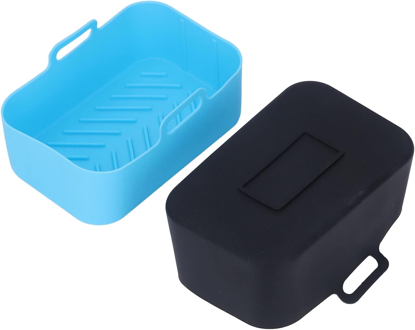 Olla de silicona para freidora de aire, 2 unidades, olla de silicona antiadherente, reutilizable, repuesto para accesorio Ninja DZ201 Foodi de 8