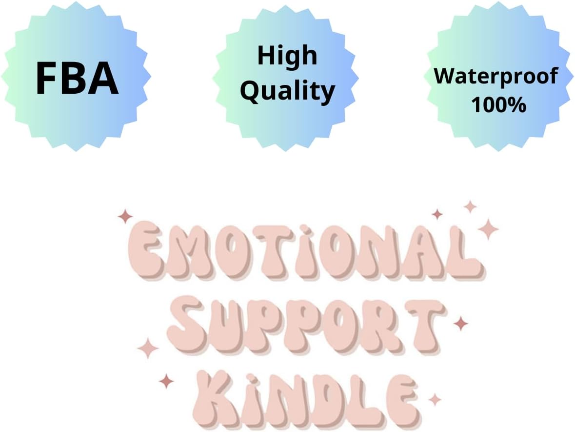 Adhesivo para Kindle de apoyo emocional, calcomanía para Kindle, calcomanía de libro, calcomanía para laptop, calcomanía de Bookish, club de libros,