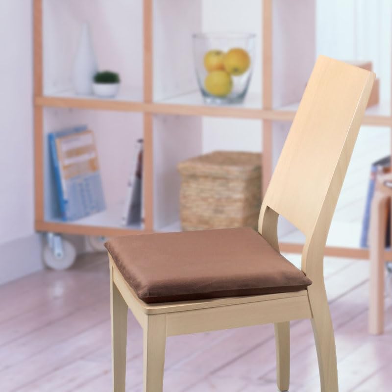 Cojín cuadrado para asiento de silla, cojín de espuma viscoelástica para cocina, comedor, oficina o automóvil, 16 x 16 pulgadas, color azul marino