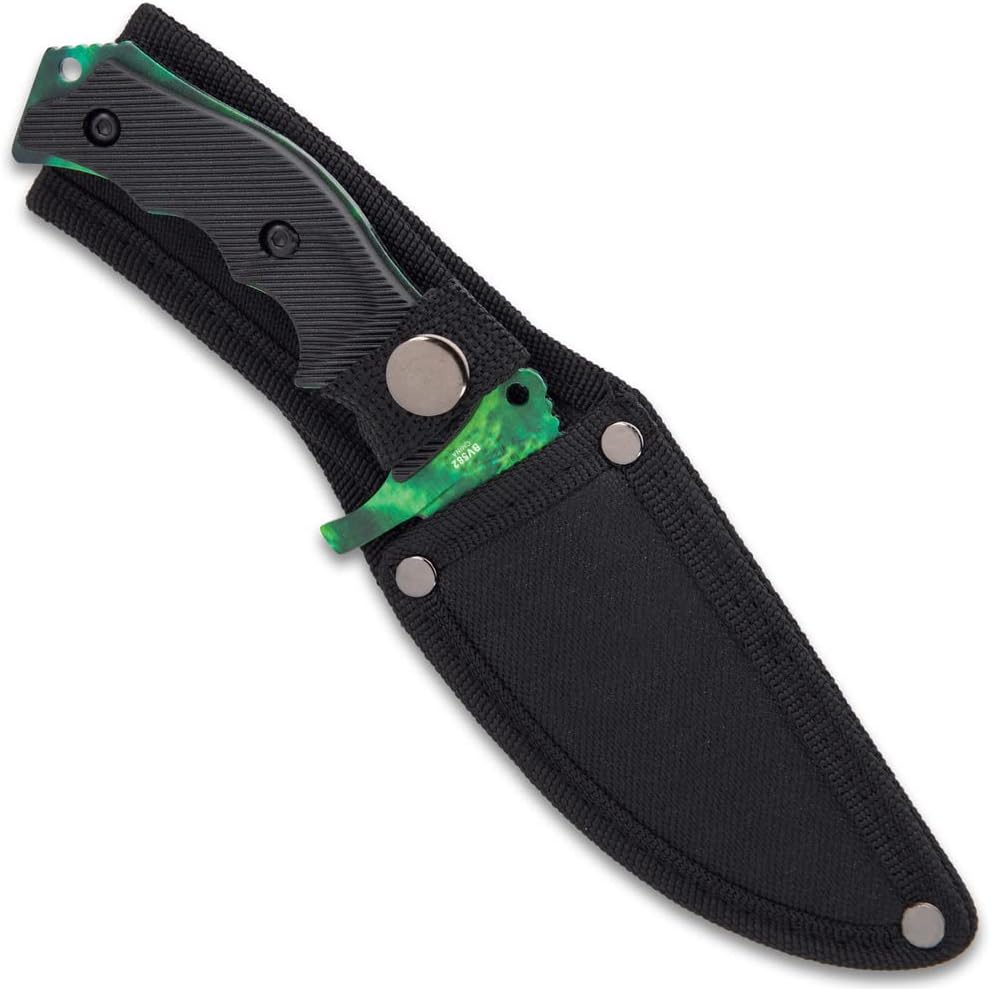 BLACK LEGION Poison Cloud – Juego de cuchillos triples, incluye cuchillos Karambit, Survival y Sawback, cuchillas de acero inoxidable, asas de TPU,