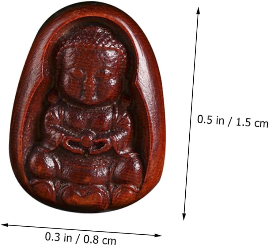 Abaodam 10 piezas de palisandro bebé Buda DIY llave colgante monje llavero llavero accesorios de la suerte figuras Buddha colgante encanto Buda