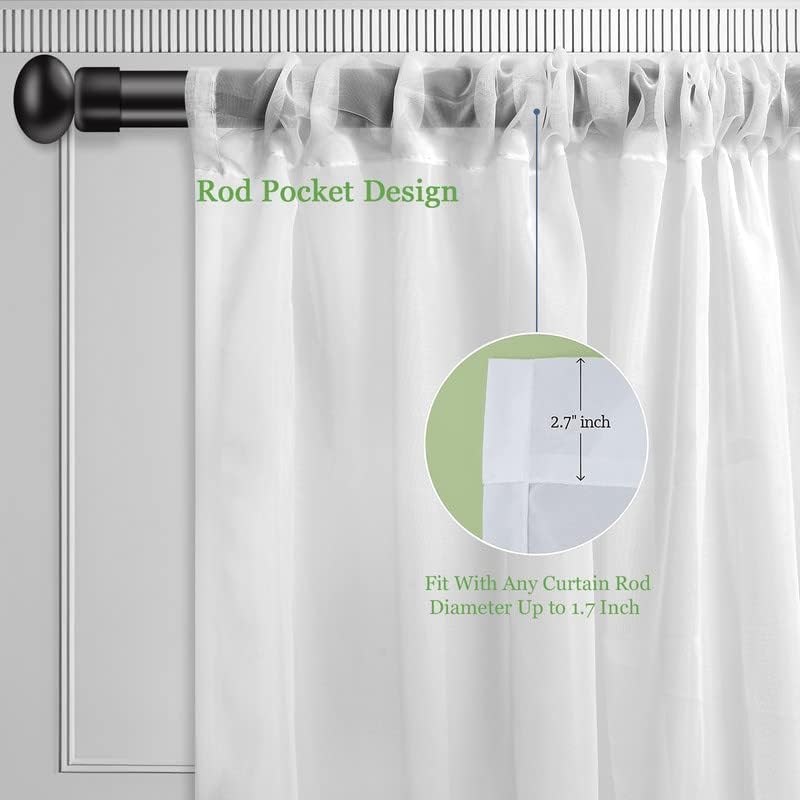 Cortinas traslúcidas extralargas de 144 156 168 192 204 216 240 pulgadas de largo, cortinas de 2 pisos para sala de estar de alto celosía, ventana