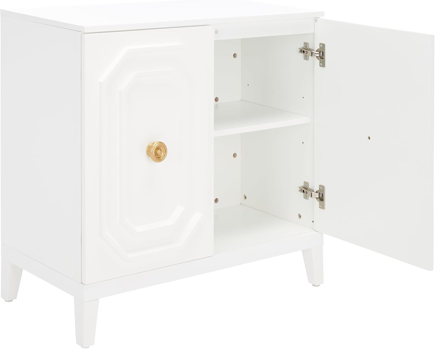 SAFAVIEH Home Collection Riya – Armario de almacenamiento contemporáneo de 2 puertas, color blanco
