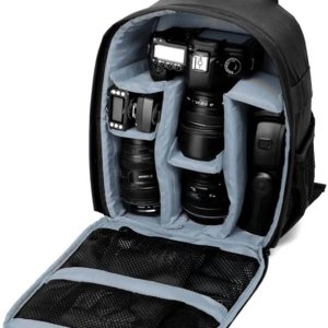Mochila impermeable para cámara SLRDSLR, bolsa de hombro, estuche de viaje para lente digital Canon Nikon Sony (gris) Mochila impermeable para cámara SLRDSLR, bolsa de hombro, estuche de viaje para lente digital Canon Nikon Sony (gris)