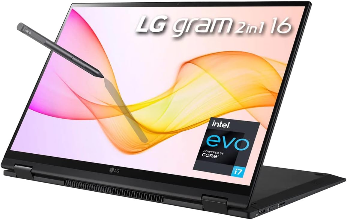 LG Gram – Laptop con pantalla táctil IPS WQXGA (2560×1600) de 16 pulgadas, Intel i7-1165G7 de 4 núcleos, gráficos Intel Iris Xe, teclado