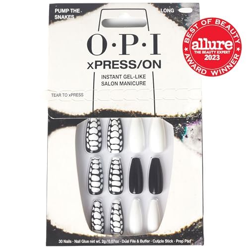 OPI xPressON – Uñas a presión, hasta 14 días de manicura de salón tipo gel, veganas, embalaje sostenible, con pegamento para uñas, arte de uñas