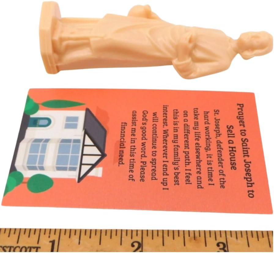 Westmon Works Estatua de San José para la venta de casas con instrucciones y tarjeta de oración de bienes raíces paquete a granel, juego de 6