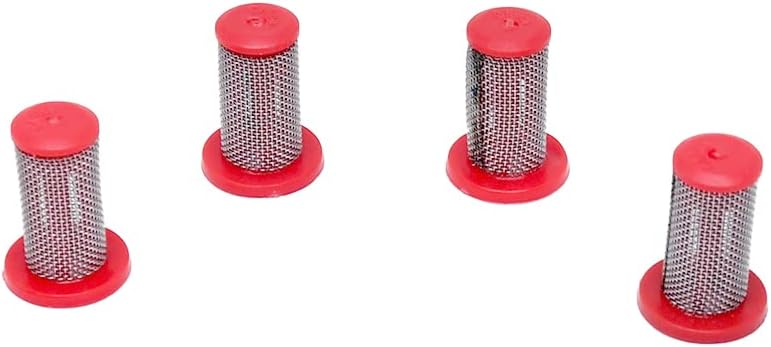 Valley Industries NS-50-CSK 50 – Filtro de boquilla de repuesto para broadcast de malla, 50, paquete de 4, color rojo