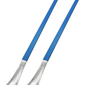 uxcell Juego de 2 cucharas de mango largo, cuchara de helado de acero inoxidable de 10 pulgadas, cucharas de café para mezclar, bebidas, café (azul uxcell Juego de 2 cucharas de mango largo, cuchara de helado de acero inoxidable de 10 pulgadas, cucharas de café para mezclar, bebidas, café (azul