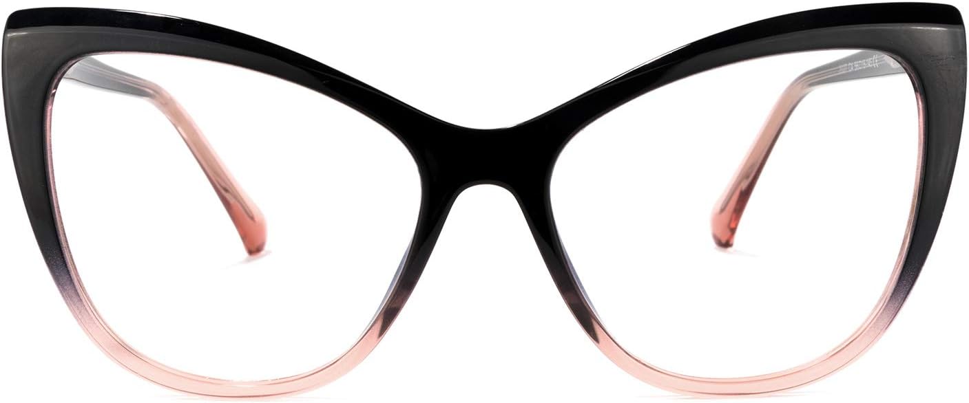 Zeelool Elegantes TR90 – Gafas de gran tamaño con bloqueo de luz azul ojo de gato para computadora y juegos para mujer, Shelby OT414973