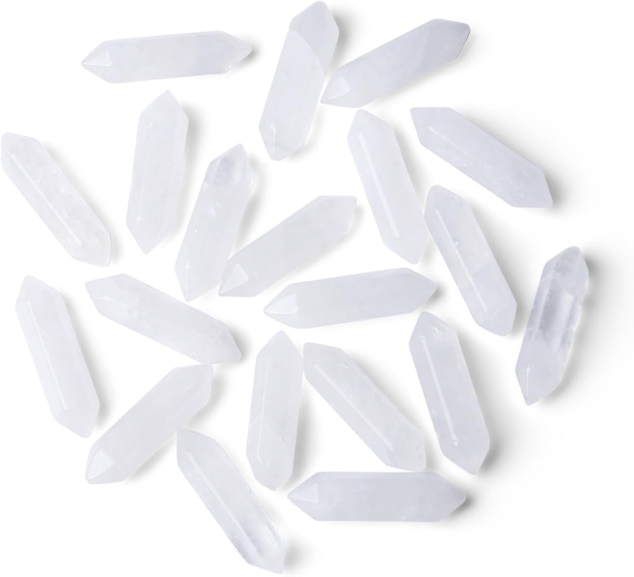 20 piezas de cristales de cuarzo transparente, cristales curativos, piedras preciosas pulidas, piedra curativa Reiki, piedra curativa al por mayor,