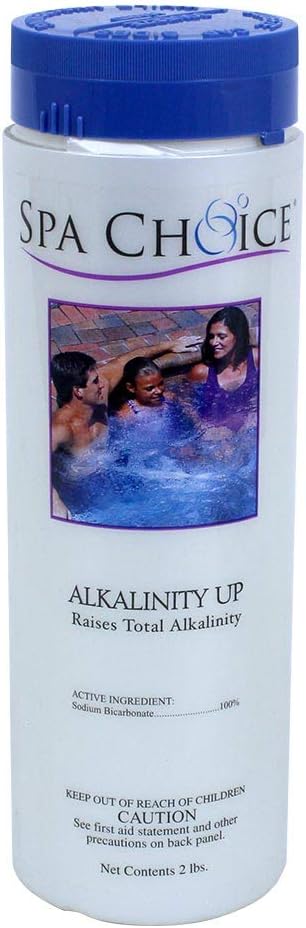 SpaChoice Paquete de 2 libras de alcalinidad premium, aumento de alcalinidad para bañera de hidromasaje, 100% bicarbonato de sodio, fabricado en