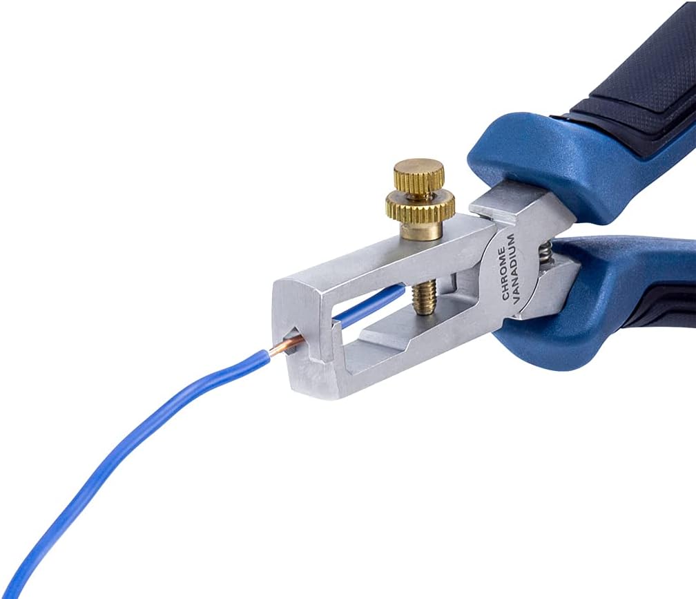 Bosch Professional 1600A01V03 – Pelacables (6.299 in, acero al cromo-vanadio, agarre suave), color azul