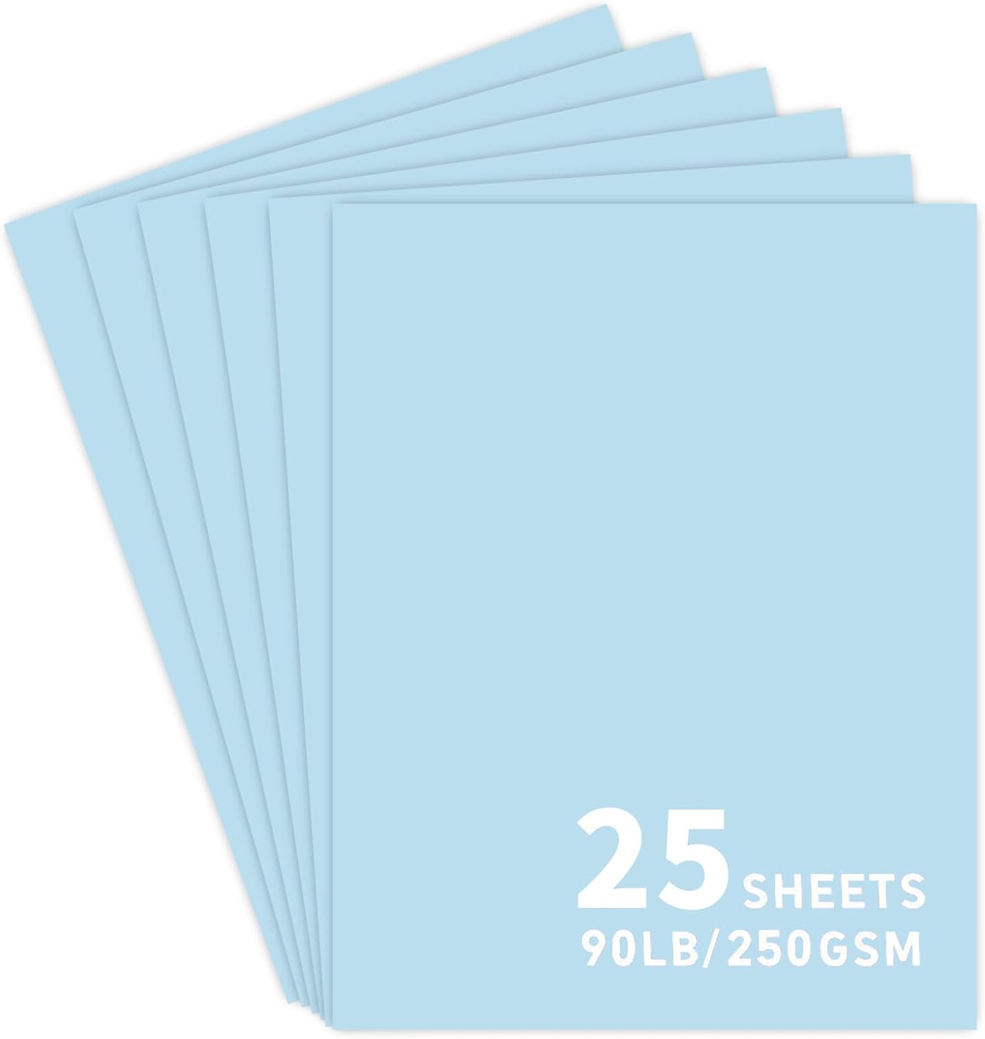 25 hojas de papel de cartulina azul claro, cartulina de 8.5 x 11 pulgadas para Cricut, papel de construcción grueso para hacer tarjetas, álbumes de