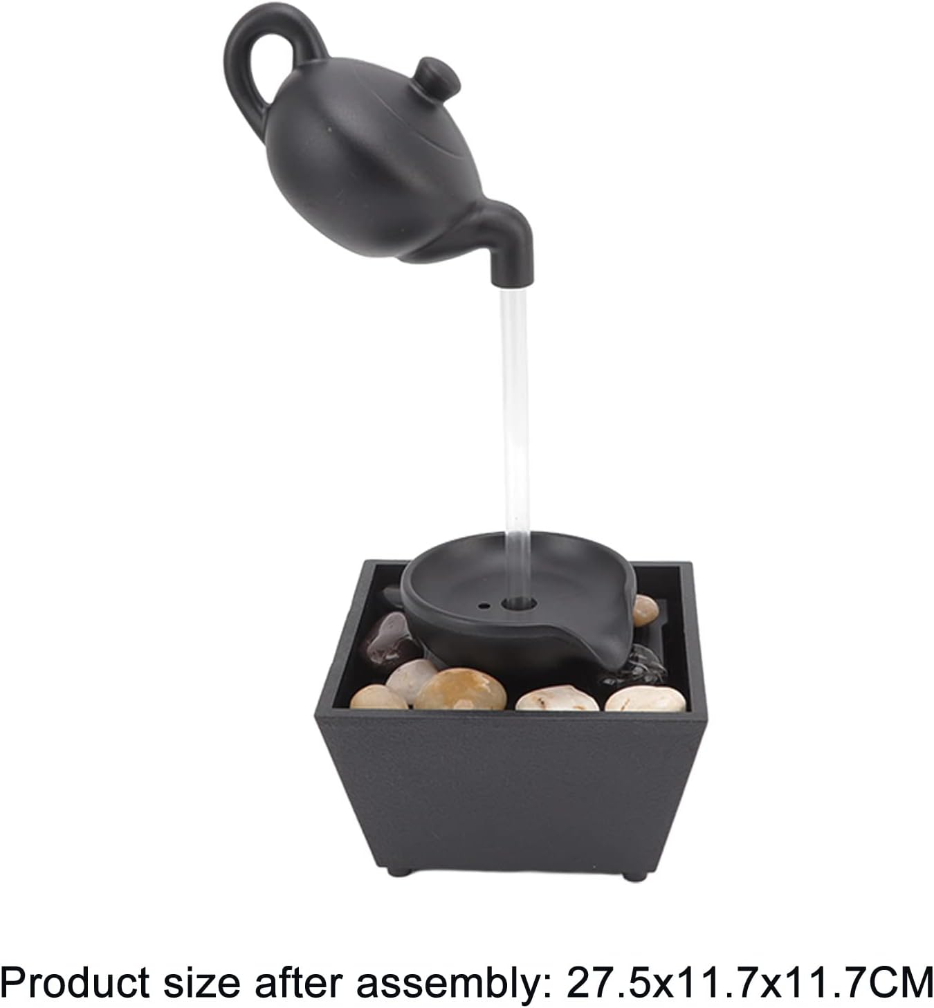 Tetera flotante Cascada Ornamento de agua que fluye Decoración de Oficina Led Sala de estar Batería USB Escritorio para piedras de suspensión Fuente