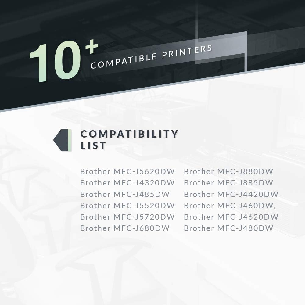 Cartucho de tinta de repuesto compatible para Brother LC203 LC 203XL 201XL LC201 para usar con MFC-J480DW MFC-J880DW MFC-J4420DW MFC-J680DW