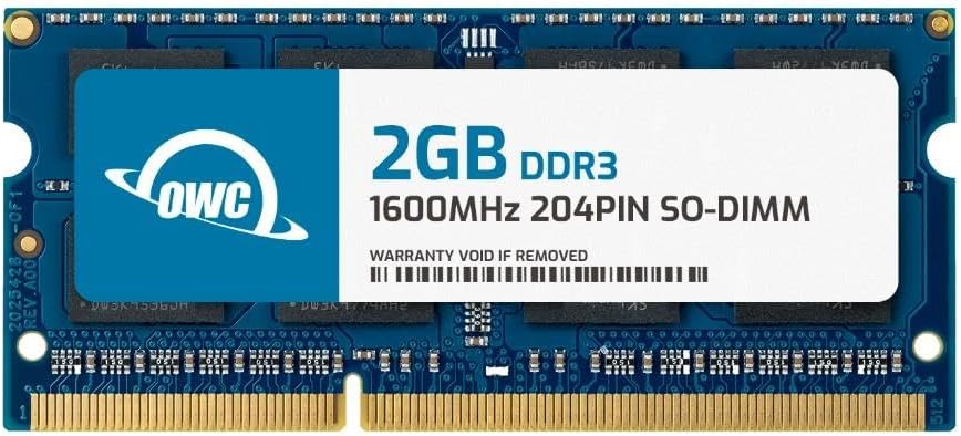 OWC 2GB DDR3 1600 PC3-12800 CL11 1Rx8 204-pin 1.5V SODIMM Memoria RAM Actualización Compatible con Dell Vostro 3360 3460 3560