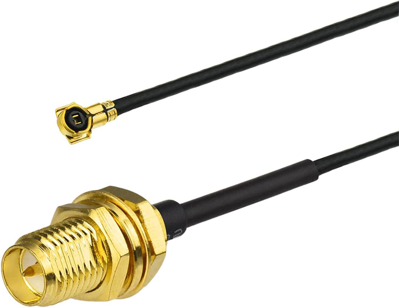 Eightwood Antena WiFi pequeña de banda dual 2.4GHz 5GHz RP-SMA antena macho con MHF4 IPEX a RP-SMA cable hembra 9.8 pulgadas (paquete de 4) para