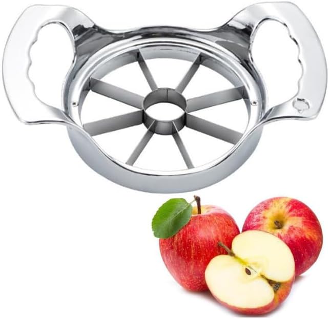 UnisonPet 8blades creativo cortador de manzana grande de acero inoxidable, cortador de frutas para el hogar, cortador manual de manzana, cortador de
