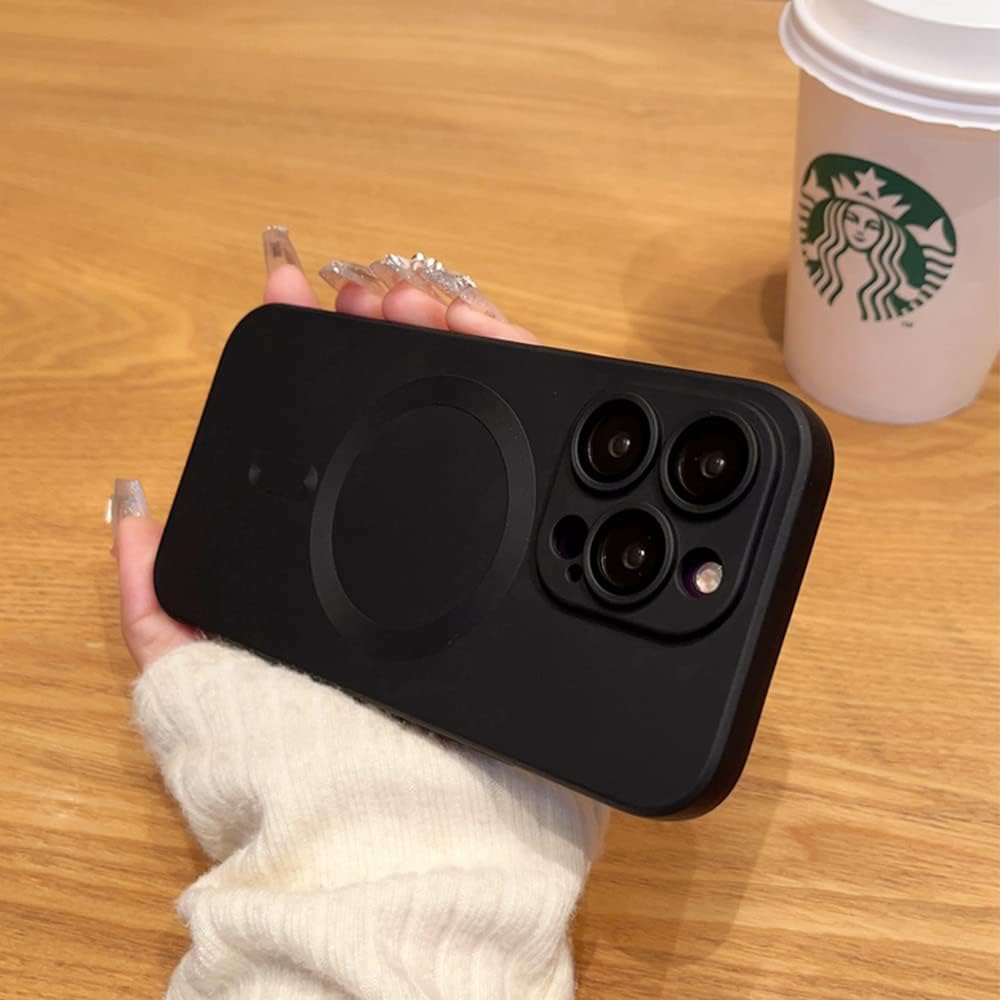 Fycyko Funda magnética para iPhone 11 con protector de cámara compatible con Magsafe Diseño delgado de silicona suave de lujo para iPhone 11-6.1