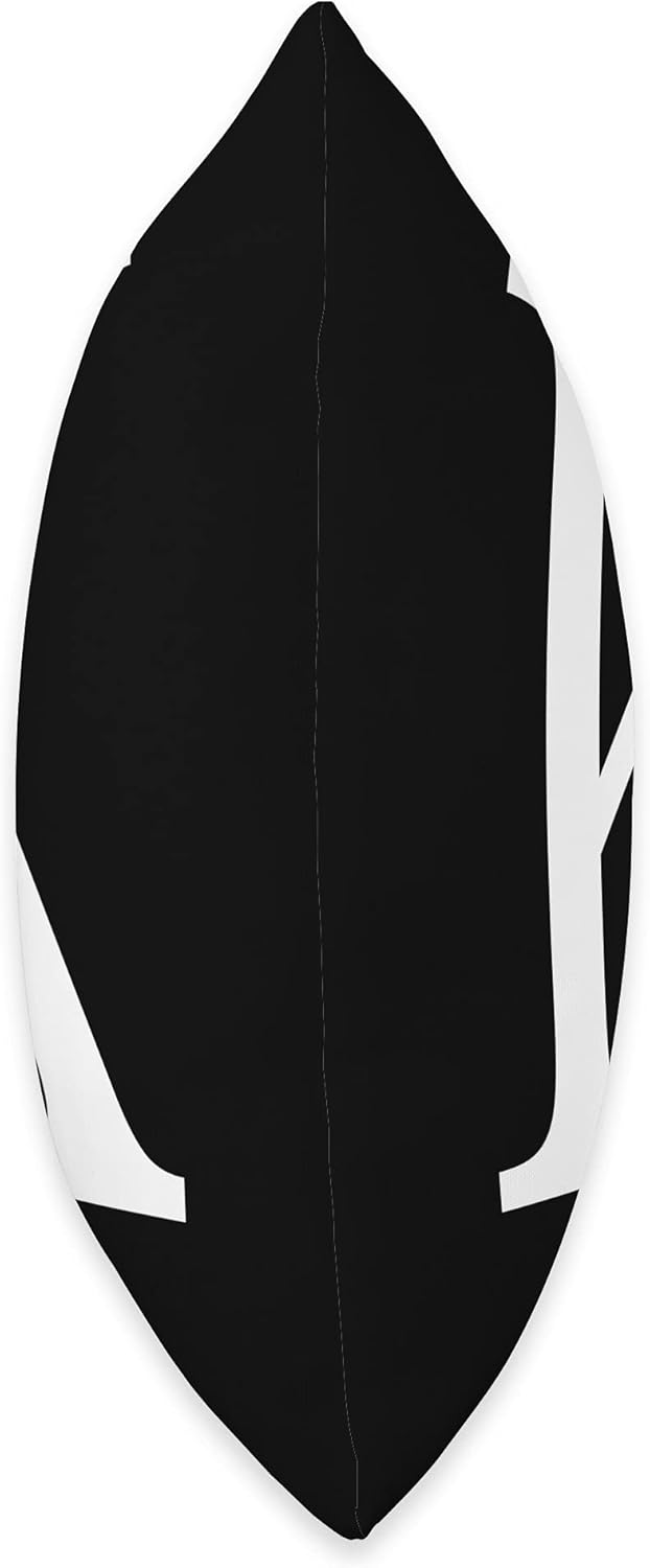 Cute & Classy Black White Monogram Letter K – Almohada (16.0 x 16.0in), multicolor