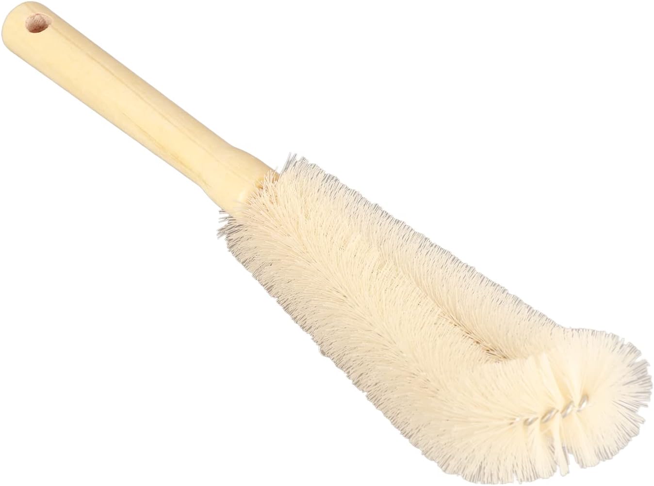 Cepillo limpiador de botellas con mango largo de madera, cepillo para botella de agua, cepillo de cocina para biberón, taza, jarra, tetera, botellas