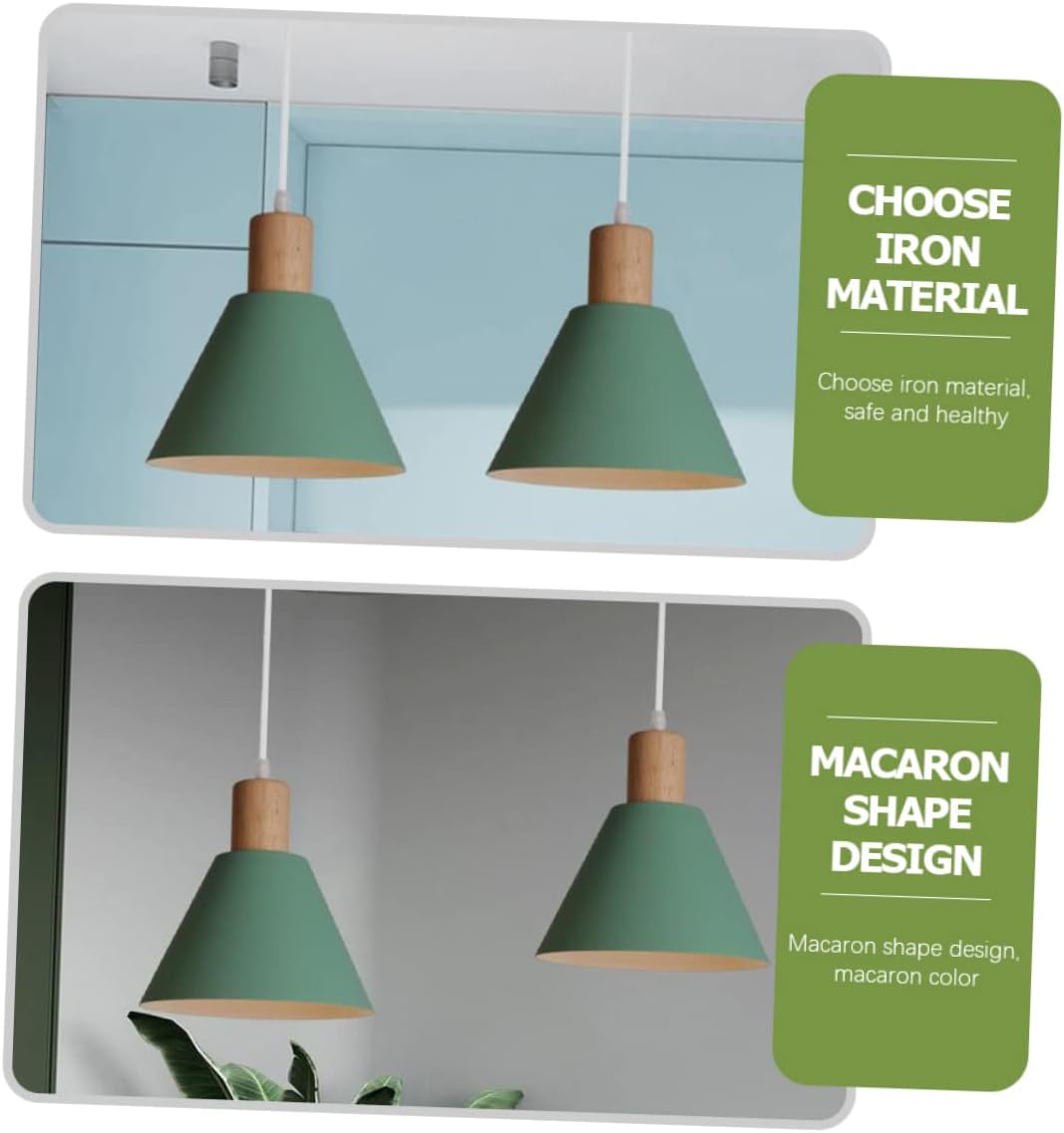 DOITOOL Lámparas colgantes enchufables, modernas luces colgantes para isla de cocina, lámpara colgante de techo para granero, cocina, comedor (verde)