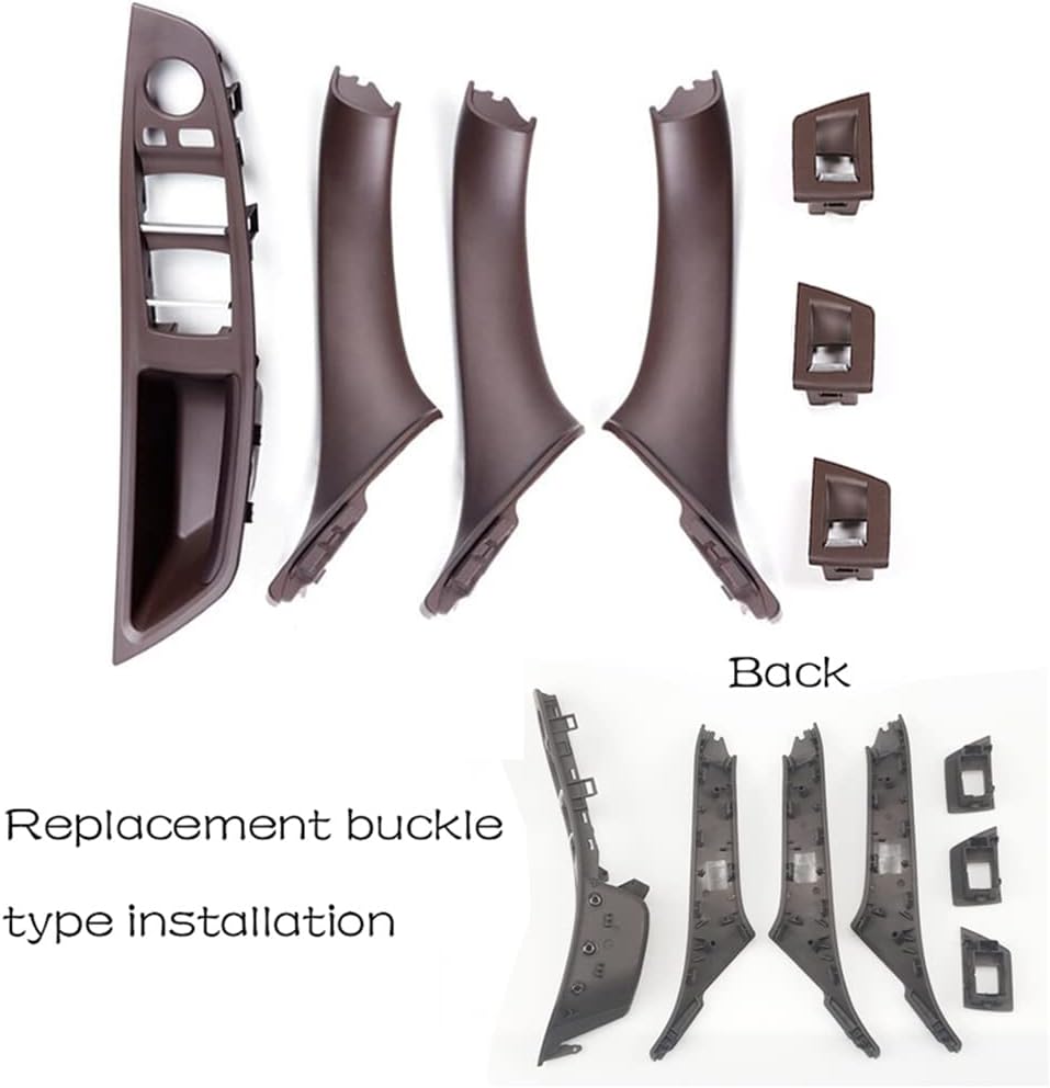 Cubierta de manija de puerta de automóvil para BMW Serie 5 F10 2011-2016 2011-2016 manijas de puerta interiores de repuesto 520i 528i 530i 535d 535i