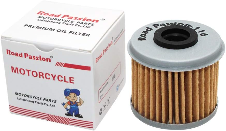 Road Passion Filtro de aceite de alto rendimiento para HONDA TRX450R 450 06-09 2012 TRX450 R 444 04-05 TRX450ER 450 06-09 12-14 (paquete de 5)