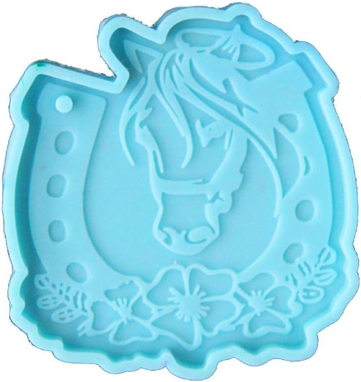 Molde de silicona para llavero de resina de herradura, para manualidades de resina epoxi, collar, colgante, molde de fundición de resina para hacer