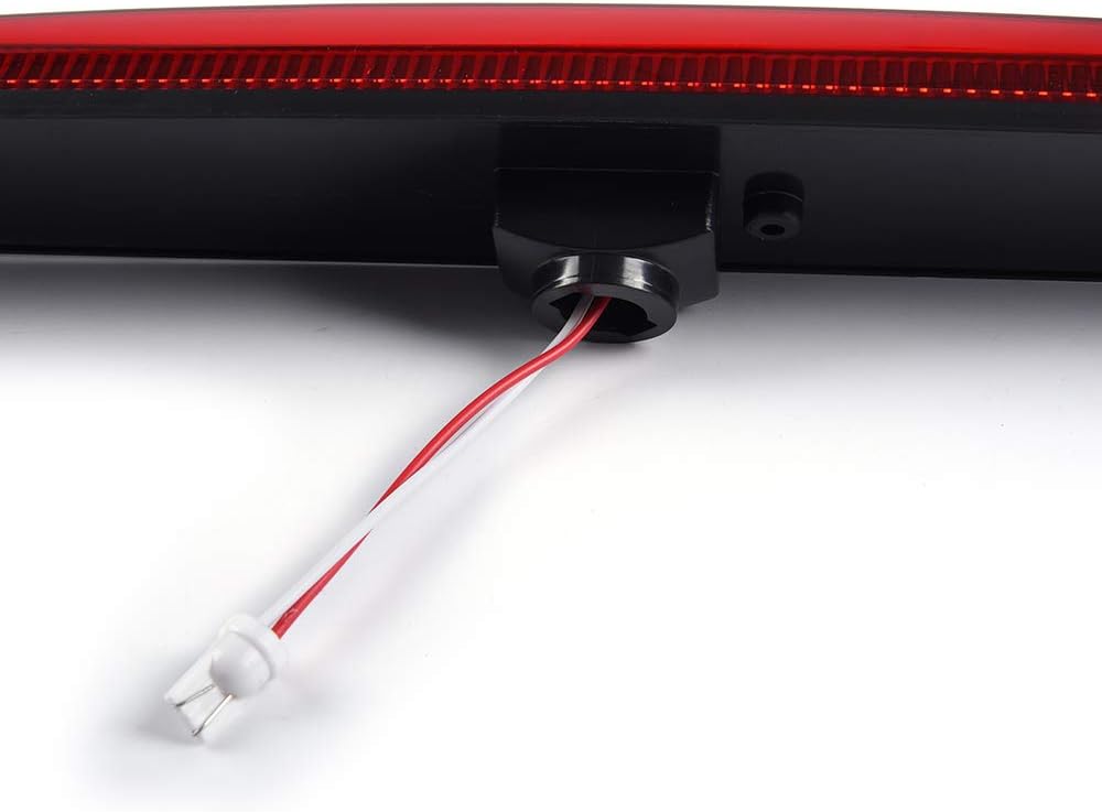 PIT66 Barra LED de tercera luz de freno, compatible con Dodge Ram 2500 3500 2003-2006 Tercera luz de freno de carga con lente roja carcasa cromada