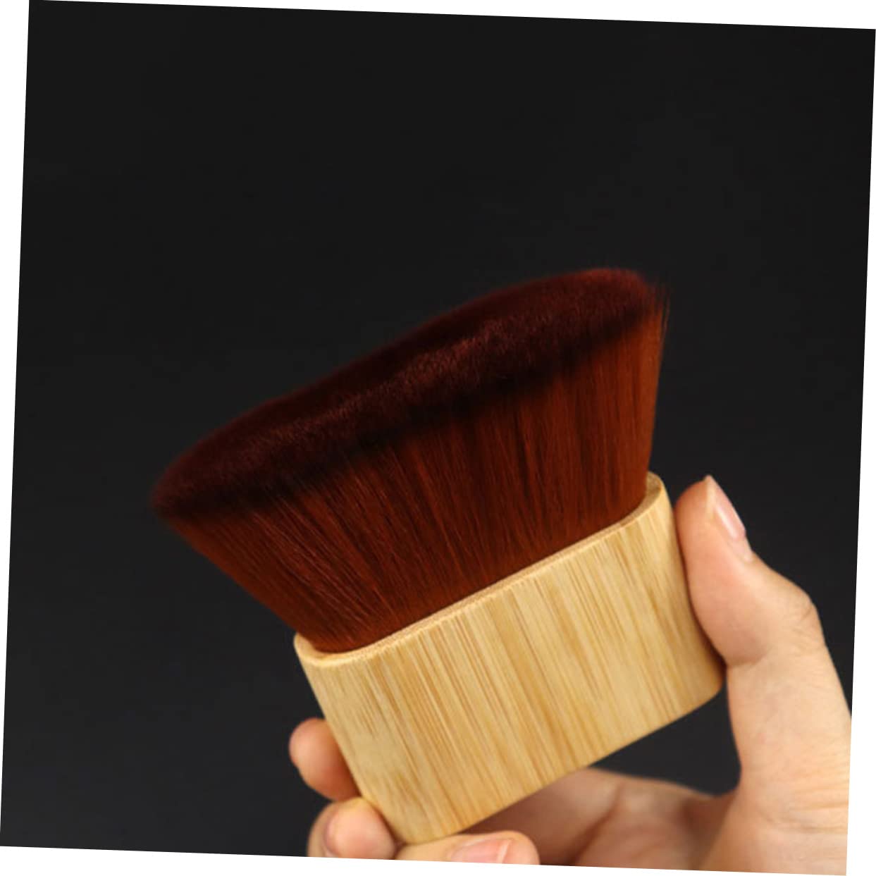 FOMIYES Cepillo de pelo para la cara, plumero de pelo suelto, plumero de cabeza, cepillo de peluquero suave, cepillo de afeitado para hombres,
