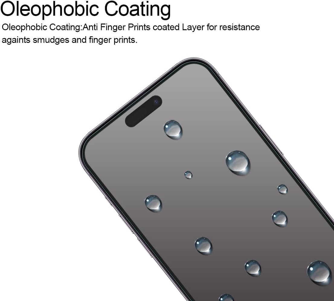 Supershieldz Paquete de 2 protectores de pantalla antirreflejos (mate) diseñado para iPhone 15 Pro Max (6.7 pulgadas), vidrio templado, antihuellas,