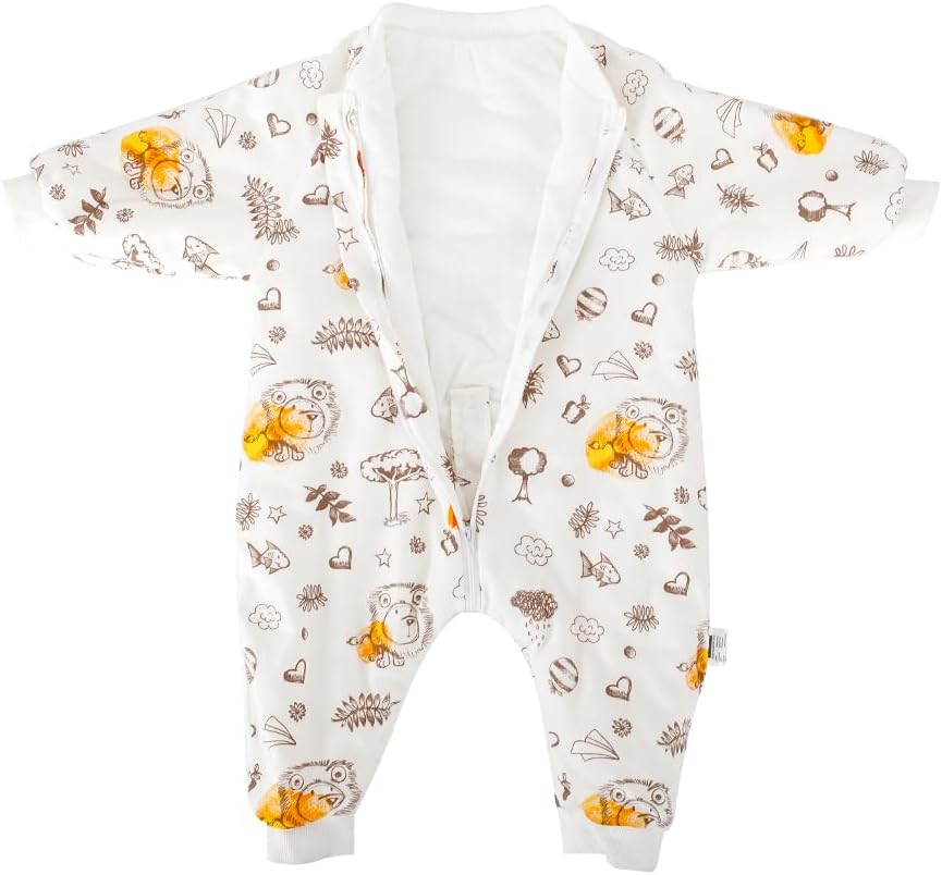 Saco de dormir para bebé con pies 1.5tog Otog Otoño Invierno Manta Ponible Camisones, León